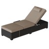Outdoor Chaise Lounge Chairs Set of 2 with 5-Position Adjustable Backrest and Cushions for Patio Beach Deck Backyard - 4 of 4