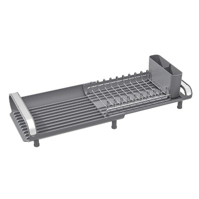 Joseph Joseph Extend Steel Expandable Dish Rack With Draining Spout - Gray  : Target