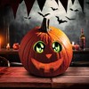 Funworld Eerie Light-Up Pumpkin Eyes Halloween Decoration | Green - image 3 of 4