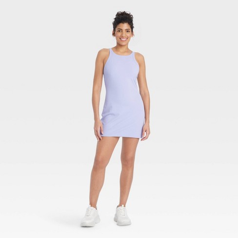 Women's Fine Rib Active Dress - All In Motion™ Lilac Purple L : Target