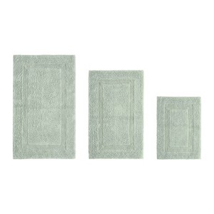 Lux Premium 100% Cotton  Ultra-Soft Tufted Solid Reversible 3 Piece Bath Rug Set, Water-Absorbent, Durable, Machine Washable Bathroom Rug - 1 of 4