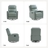 Set of 2 Hilario 30.31''Wide Genuine Leather Swivel Rocker Recliner | ARTFUL LIVING DESIGN - 3 of 4