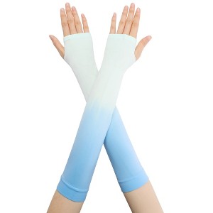 INSPIRE CHIC Women's Gradient Color Fingerless Slim Fit Arm Sleeves 1 Pair - 1 of 4