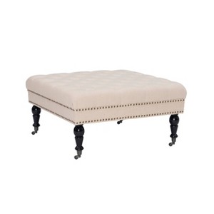 Isabelle Square Tufted Ottoman - Linon - 1 of 4