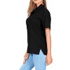 LA LEELA Womens Summer's Casual Blouse Shirt Blouses Short Sleeve Button Up Dress Tops Tee Shirts Coverup Hawaiian Dresses for Women - 4 of 4