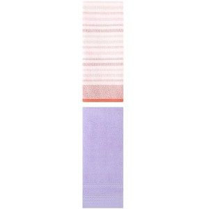 REGALWOVEN Striped Pattern Quick Drying Hand Towels for Bathroom 14" x 30"/13" x 27" 2 Pcs - 1 of 4