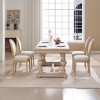 NicBex French Country Dining Chairs Set of 2 with Upholstered/Nature Rattan Backrest,Rustic Weathered Kitchen Chairs,Living Room Chairs - 4 of 4