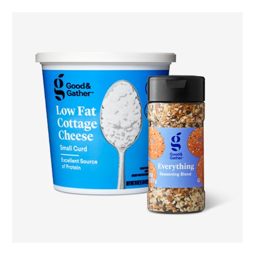 Everything Seasoning Blend - 2.5oz - Good & Gather™, 1% Milkfat Small Curd Cottage Cheese - 24oz - Good & Gather™
