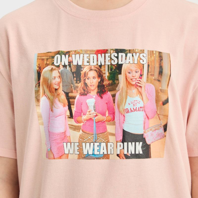 Girls' Short Sleeve Oversized 'Mean Girls' Graphic T-Shirt - art class™ Light Pink, 3 of 7