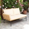 Mshliw 3-Piece Outdoor Patio Wicker Furniture Set with Table, Cushions, and Comfortable Sofa Seating –Wicker & Cushions for Garden, Porch, or Balcony - 4 of 4