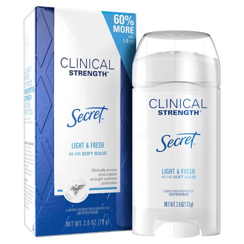 Secret Clinical Strength Light And Fresh Soft Solid Antiperspirant ...