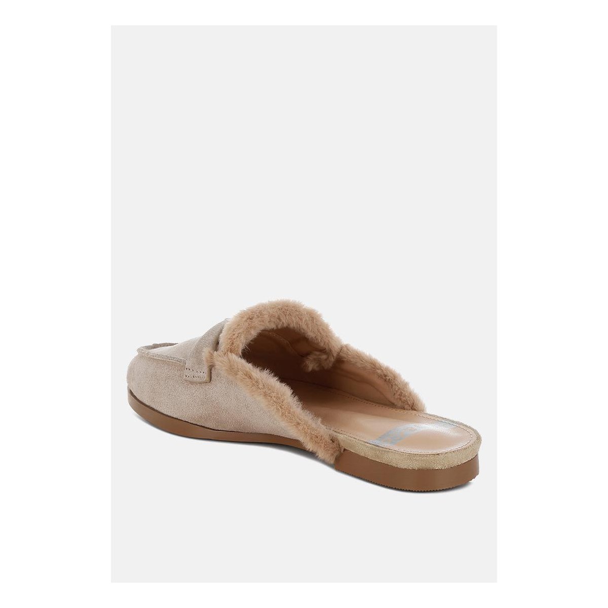 Женские сабо Rag & Co Womens Bosnia Suede & Faux Fur Slip On Mules 8 — фото 3