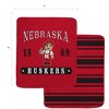 NCAA Nebraska Cornhuskers Varsity Plaque Double Sided Royal Plush Blanket: Sports Team Logo - 2 of 2