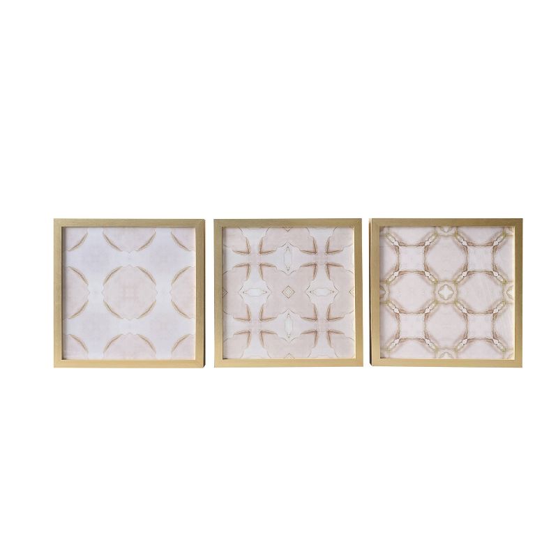 Set of 3 18&#34; x 18&#34; Blush Pattern Frame Wall Arts - Gallery 57, 1 of 6