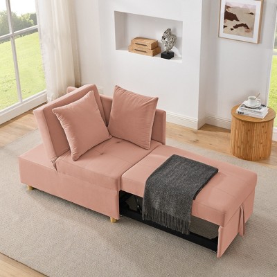 VYNXARIA Convertible Sleeper Sofa Chair Adjustable Backrest Recliner,Modern Linen Fabric for Living Room for Tight Spaces