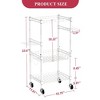 MOEPISY Home Gym Storage Rack with Wheels, Yoga Mat Storage Organizer, Space Saving 3-Tier Weight Rack White - 3 of 4