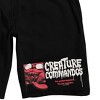 Creature Commandos Weasel Character Logo Adult Black Sleep Pajama Shorts - 2 of 4