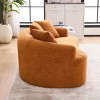 Curved Loveseat Sofa, Compact Design Couch for Small Spaces, Full Compression Foam Seating with Chenille Cover-Coolbibila - 3 of 4