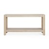 Modern Farmhouse Console Table with Wood Veneer Top and Rounded Corners,Natural Entryway or Living Room Accent Table–The Pop Home - 3 of 4