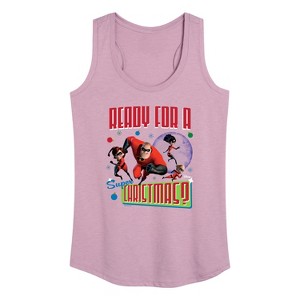 Women's - Disney - Ready For A Super Christmas Graphic Racerback Tank - 1 of 4