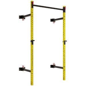 Soozier Folding Squat Rack with Pull Up Bar, Wall Mounted, 1000 Pounds Capacity Power Rack - 1 of 4