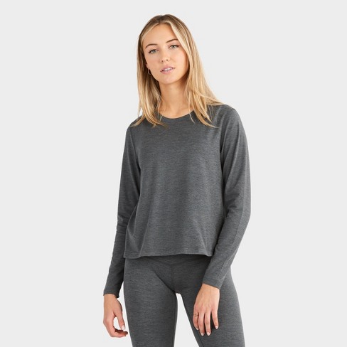 Women's Essential Crewneck Long Sleeve T-shirt - All In Motion™ : Target