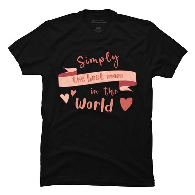 Men's Design By Humans Mother's Day Simply the Best Mom Banner By BoogieCreates T-Shirt
