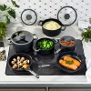 BergHOFF Leo Stone+ 10Pc Nonstick Ceramic Cookware Set With Glass Lid, Recycled Cast Aluminum - 2 of 4