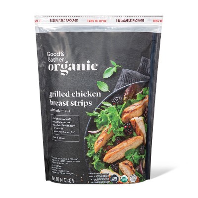 Organic Grilled Chicken Breast Strips - Frozen - 14oz - Good & Gather™