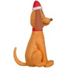 Grinch Gemmy Airblown Inflatable Max The Dog Wearing Santa Hat, 3.5 Ft Tall, ft Tall - 3 of 4