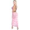 LA LEELA Women's Beachwear Summer Beach Wrap Bikini Wraps Swimwear Swim Cover Up Skirt Swimsuit Sarong Coverups for Women One Size Pink,Abstract - 2 of 3