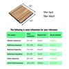 12x12 Striped Deck Tiles (10-PCS) - Yellow Acacia Hardwood Interlocking Outdoor Flooring for Patio, Balcony, Poolside - 4 of 4