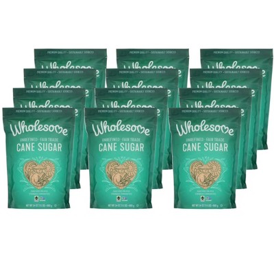 Wholesome Unrefined Fair Trade Cane Sugar - Case of 12/1.5 lb