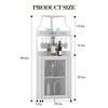 Corner Wine Cabinet, Metal Wine Holder Stand Holds 50+ Bottles & Glassware, Floor Wine Storage for Kitchen Dining Room Office Bar - 3 of 4