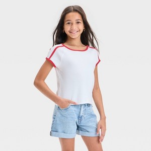 Girls' Short Sleeve Ringer T-Shirt - art class™ - 1 of 3