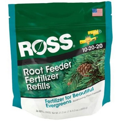 Ross Fertilizer Refills, Acid-Loving Plants 10-20-20 Root Feeder 36 ct - 21.3 oz