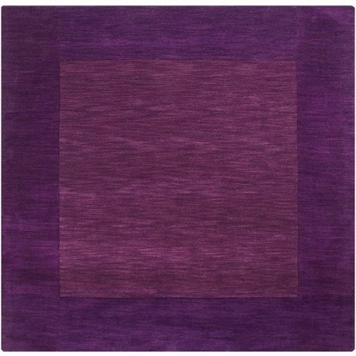 Handmade 8' Square Violet Wool Area Rug