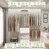 Besiost Closet System with 2 Wooden Drawers and Adjustable Shoes Rack - 3 of 4