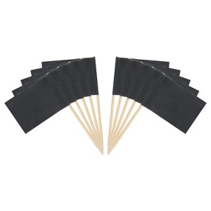 Unique Bargains Small Labeling Marking Cake Cocktail Decor Flag Toothpicks 100 Pcs - 1 of 4