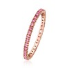 Pure Collection by Ross-Simons 0.30 ct. t.w. Pink Sapphire Eternity Band in 14kt Rose Gold - 3 of 4