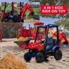 Jojoka 12V Ride On Excavator, 4 in 1 Kids Excavator Ride On Toy with Remote Control & Front Loader & Digger, Kids Ride On Car Toy - 4 of 4