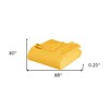HomeRoots Queen Yellow Cotton Woven Geometric Blanket - 3 of 4