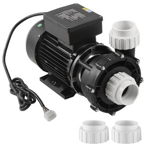 VEVOR 2 Speed SPA Pump, 48-Frame, AC 110-120V Hot Tub SPA Pump, 1.5HP/150GPM/42.65ft High Speed or 0.46HP/70GPM/9.18ft Low Speed, Black - 1 of 4