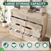 8 Drawer Dresser Natural Rattan Dresser for Bedroom w/ 5 Strong Legs Farmhouse Wood Chest of Drawer - 4 of 4