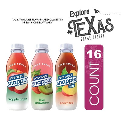 Snapple Zero Collection 16-Pack of All Natural Iced Tea Gluten Free 16.0 Fl Oz Plastic Bottle