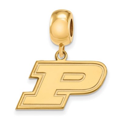 Black Bow Jewelry 14k Yellow Gold Plated Sterling Silver Purdue Boilermakers NCAA Bead Charm