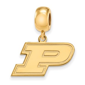 Black Bow Jewelry 14k Yellow Gold Plated Sterling Silver Purdue Boilermakers NCAA Bead Charm - 1 of 3