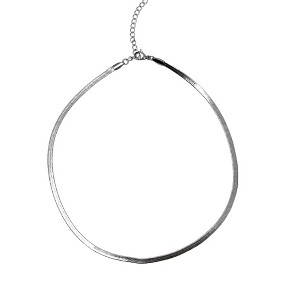 Maya's Grace Silver Snake Chain Necklace - Sleek and Stylish - 1 of 4