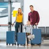 SKONYON 3 Piece Hardshell Luggage Sets Checked Spinner PC & ABS Luggage Set with YKK Zipper and TSA Lock - 2 of 4