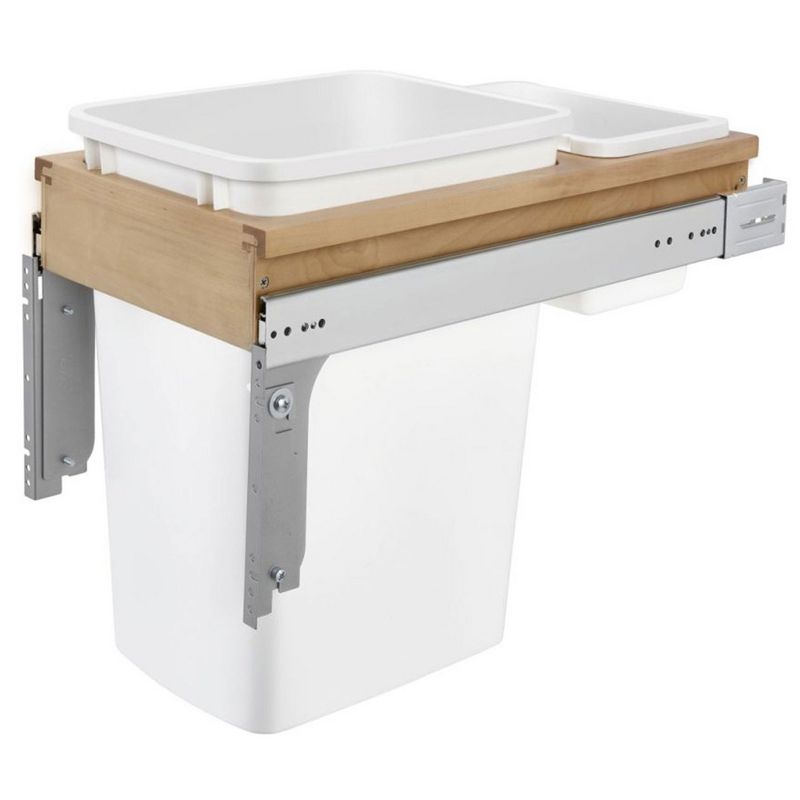 Rev-A-Shelf Top Mount Pull-Out Kitchen Waste Trash Container Bin, 1 of 7
